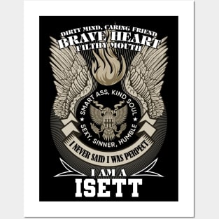 I Am A isett I Never Said I Was Perpect, Family Name, Funny Name Posters and Art